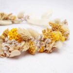 Yellow Dried Flower Wedding Crown